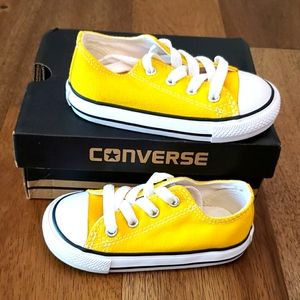 Yellow Converses, Infant, size 7 (lemon chrome)